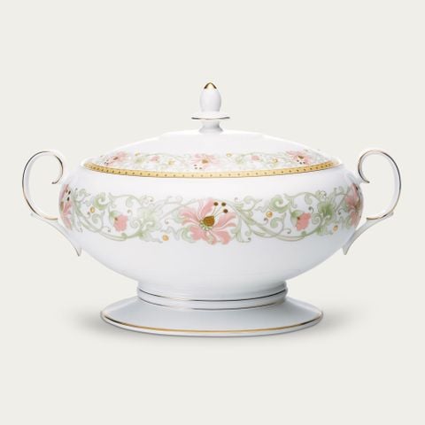  Âu cơm (thố cơm) có nắp dung tích 2.200ml sứ xương | Blooming Splendor 4892L - 50729A 
