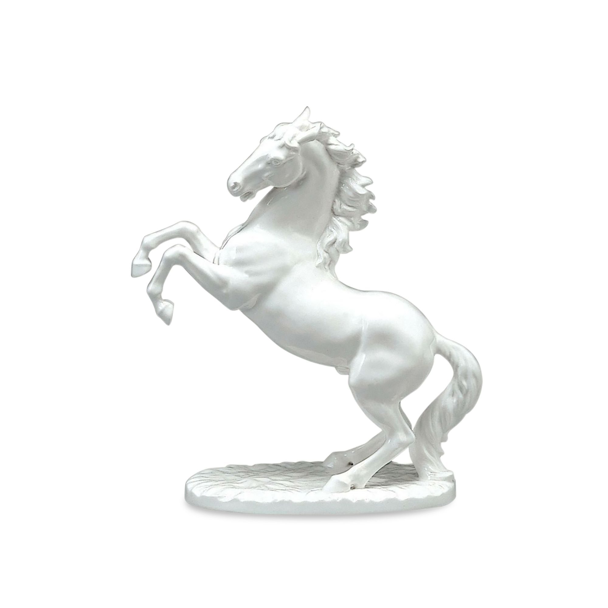  Tượng sứ Nhất Mã Phi Thiên (Bạch Mã) cao 26cm sứ xương Nhật Bản | Figurine Prancing Horse B900 - T54514 
