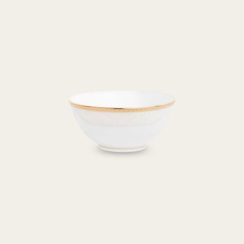  Bát (chén) 10,7cm dung tích 220ml đựng nước chấm, soup sứ trắng | Flanders Gold 1714L - 91482 