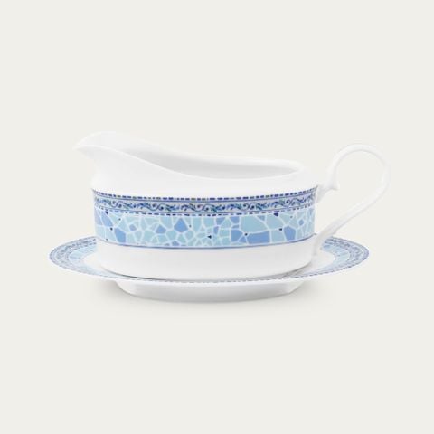  Bình (hũ) đựng nước xốt dung tích 500ml kèm đĩa lót | Aegean Dreams 1740L - 91048 
