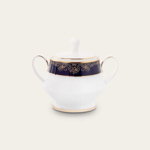  Bình (hũ) đường có nắp đậy dung tích 370ml sứ trắng | Lazurite Gold 4399L - 91127 