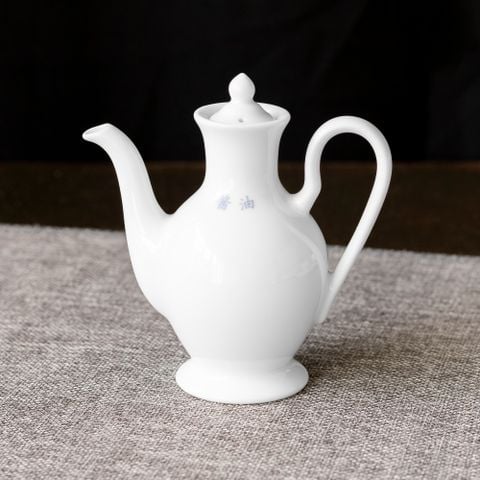 Bình đựng xì dầu, nước mắm dung tích 100ml sứ trắng | Art Stage 4257L - 91821X 
