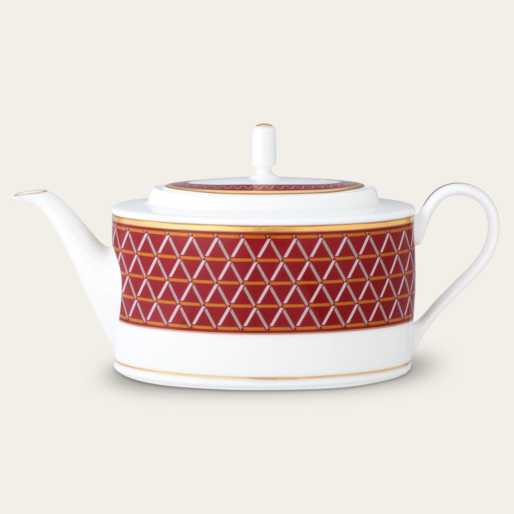  Ấm trà (bình trà) loại quai tròn dung tích 1.250ml sứ xương | Crochet 4966L - 93663 