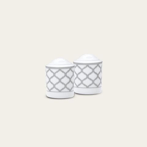  Bộ lọ đựng tiêu (3 lỗ) và muối (6 lỗ) cao 6,9cm sứ trắng | Eternal Palace 1717L - 910710 