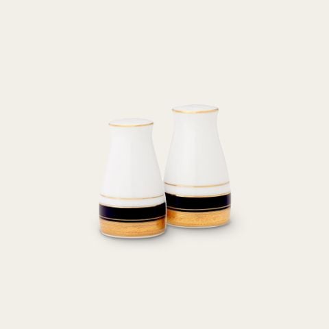  Bộ lọ đựng tiêu (3 lỗ) và muối (7 lỗ) cao 8,6cm sứ trắng | Crestwood Cobalt Gold 4171L - 919710 