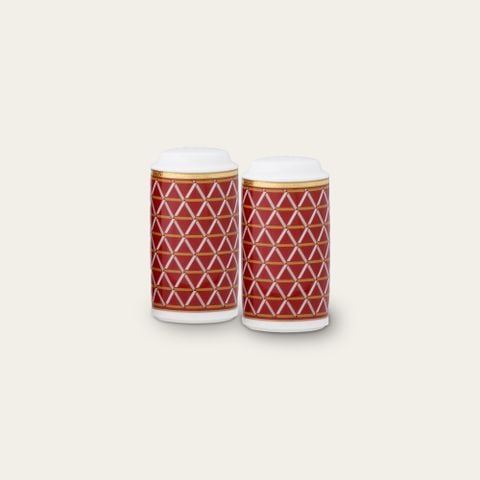  Bộ lọ đựng tiêu (4 lỗ) và muối (8 lỗ) cao 10,4cm sứ xương | Crochet 4966L - 936710 