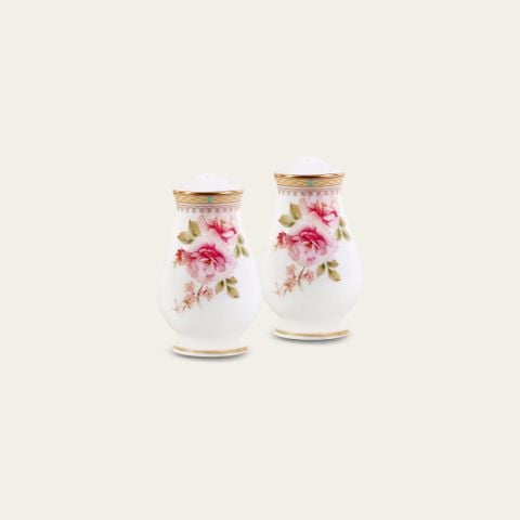  Bộ lọ đựng tiêu (2 lỗ) và muối (4 lỗ) cao 9,3cm sứ xương | Hertford 4861L - 972710 