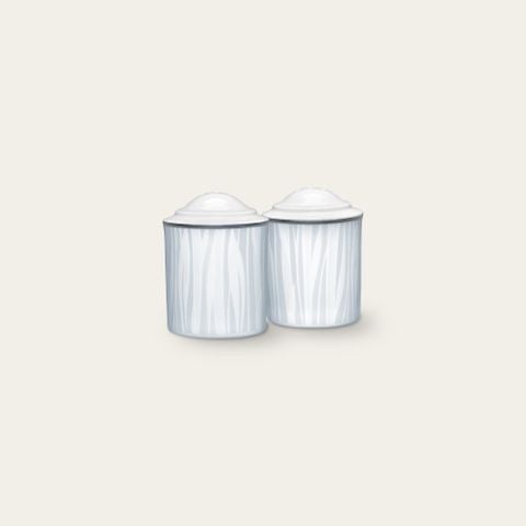  Bộ lọ đựng tiêu (3 lỗ) và muối (6 lỗ) cao 6,9cm sứ trắng | Glacier Platinum 1702L - 910710 