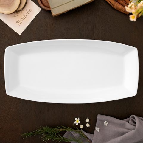  Đĩa Buffet hình chữ nhật (XXL) dài 46,1cm sứ trắng | Art Stage 1609L - 96750 