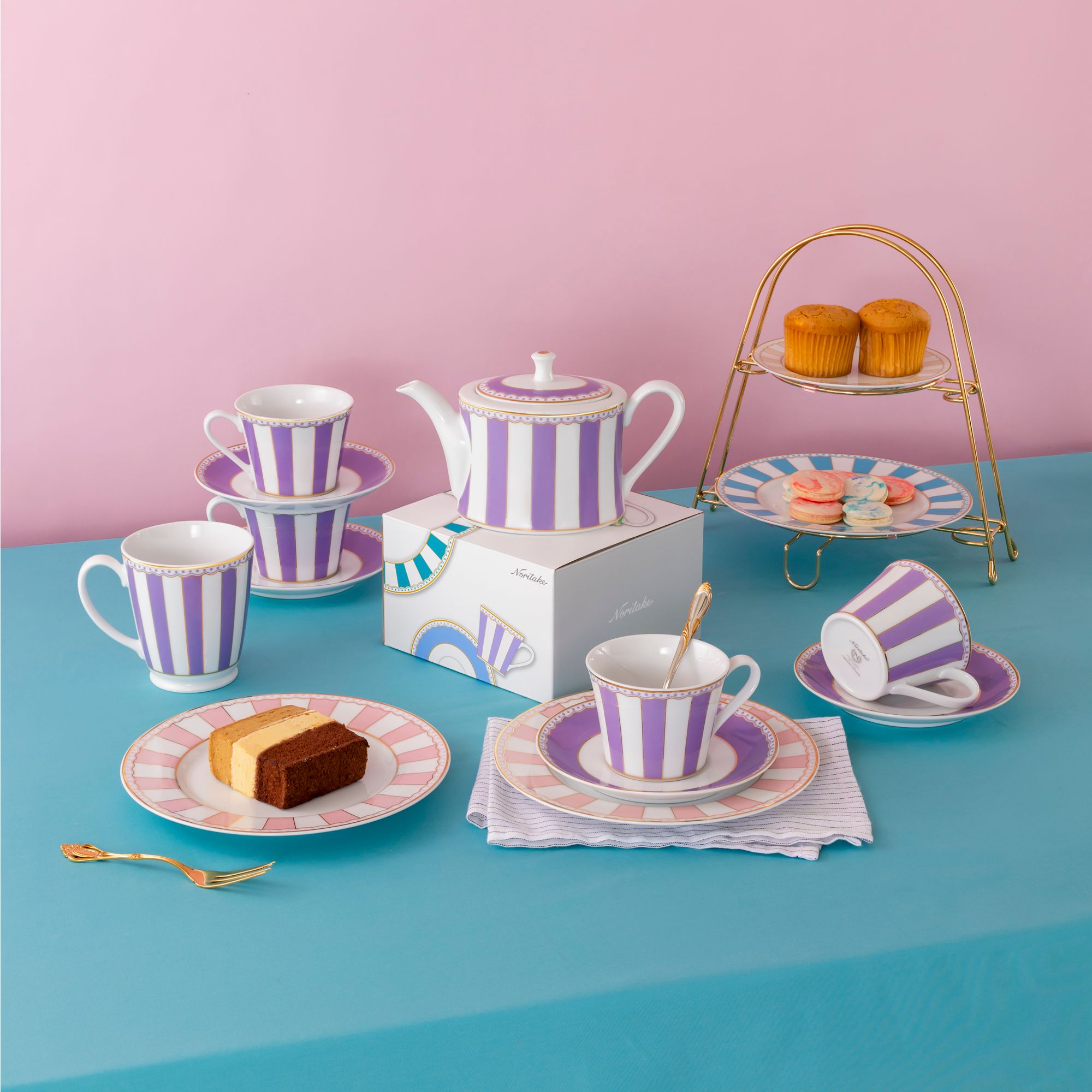  Cốc (ly) uống nước, cà phê 370ml (tím lavender) sứ trắng | CRNIVL Lavender M-248L - Q001A 