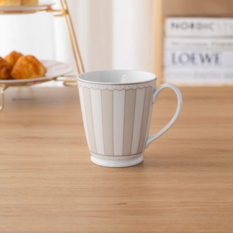  Cốc (ly) uống nước, cà phê (xám) dung tích 370ml sứ trắng | Carnivale Moonlight M-620L - T91058K 
