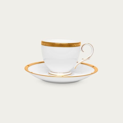  Chén trà (tách trà) nhỏ dung tích 105ml kèm đĩa lót sứ xương | Rochelle Gold 4796L - T50792A 