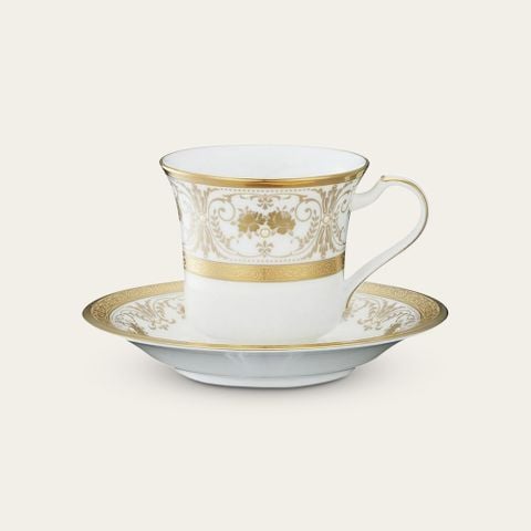  Chén trà (tách trà) dung tích 220ml kèm đĩa lót sứ xương Nhật Bản | Georgian Palace 4858J - T59589 