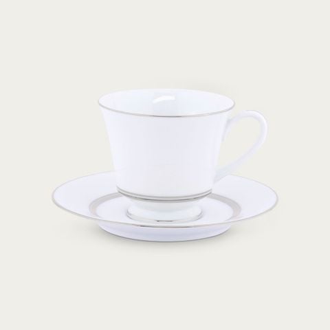  Chén trà (tách trà) dung tích 230ml kèm đĩa lót sứ trắng | Galaxy L554L - T91189 