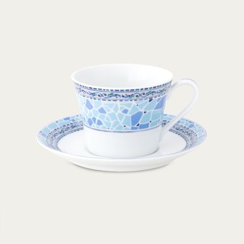  Chén trà (tách trà) dung tích 250ml kèm đĩa lót sứ trắng | Aegean Dreams 1740L - T91185 