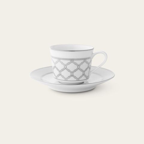 Chén trà (tách trà) nhỏ dung tích 100ml kèm đĩa lót sứ trắng | Eternal Palace 1717L - T91992 