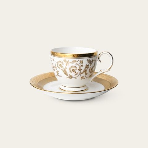  Chén trà (tách trà) nhỏ dung tích 105ml kèm đĩa lót sứ xương | Summit Gold 4912L - T50792A 
