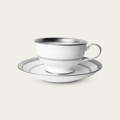  Chén trà (tách trà) dung tích 190ml kèm đĩa lót sứ xương | Odessa Platinum 4875L - T97221 