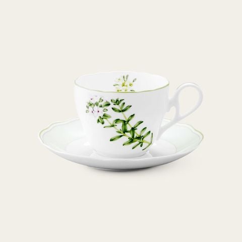  Chén trà (tách trà) dung tích 250ml kèm đĩa lót sứ xương | English Herbs 4942L - T97887 