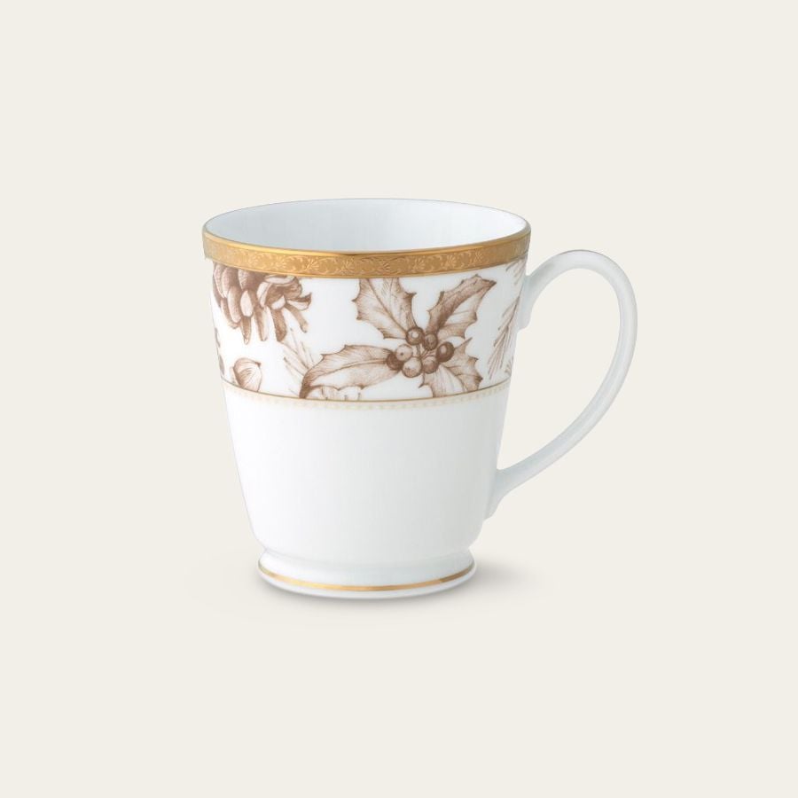  Cốc (ly) uống nước, cà phê 370ml phiên bản Giáng Sinh sứ trắng | Charlotta Holiday 1716-2L - T91058K 
