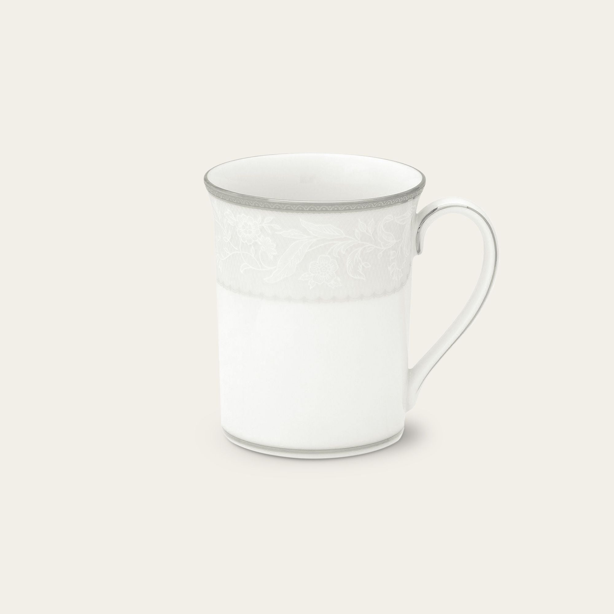  Cốc (ly) uống nước, cà phê dung tích 310ml sứ trắng | Flanders Platinum 1715L - T91332K 