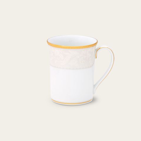  Cốc (ly) uống nước, cà phê dung tích 310ml sứ trắng | Flanders Gold 1714L - T91332K 