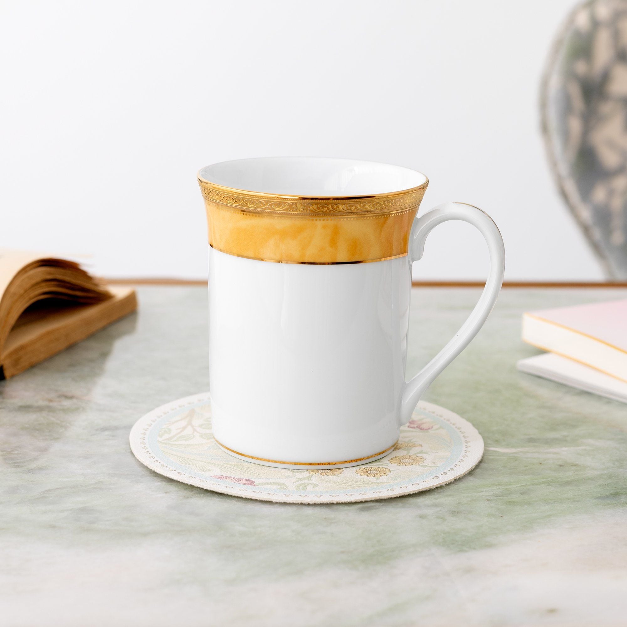  Cốc (ly) uống nước, cà phê dung tích 310ml sứ trắng | Majestic Vase M-168L - T91332K 