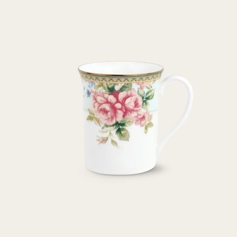  Cốc (ly) uống nước, cà phê dung tích 310ml sứ trắng | Rosa Basket 1736L - T91332K 