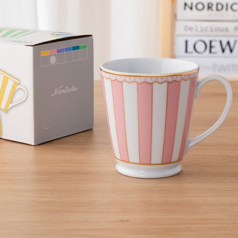  Cốc (ly) uống nước, cà phê 370ml (hồng pastel) sứ trắng | CRNIVL Pink M-249L - Q001A 