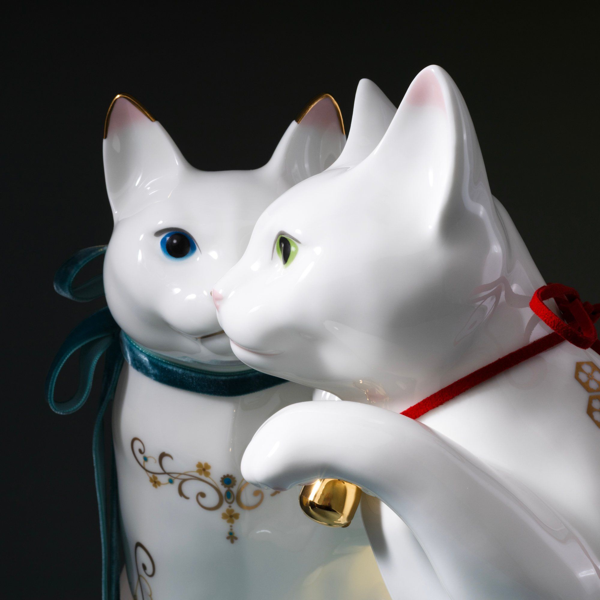  Tượng sứ mèo may mắn cao 26,5cm sứ xương cao cấp Nhật Bản | Fortune Cat AC405 - T54550B 