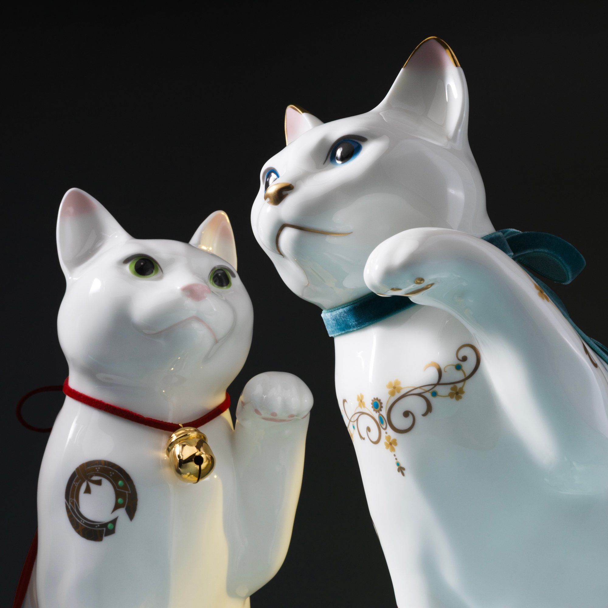  Tượng sứ mèo may mắn cao 26,3cm sứ xương cao cấp Nhật Bản | Fortune Cat AC452 - T54550 