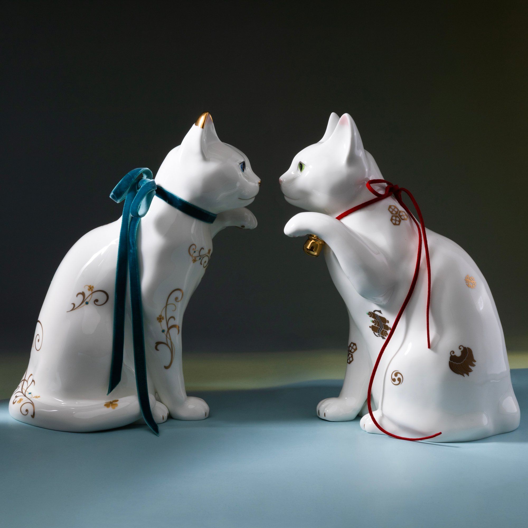  Tượng sứ mèo may mắn cao 26,5cm sứ xương cao cấp Nhật Bản | Fortune Cat AC405 - T54550B 