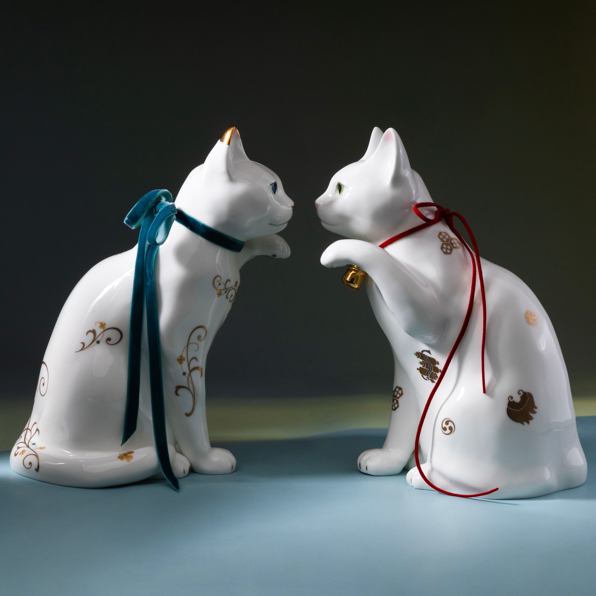  Tượng sứ mèo may mắn cao 26,3cm sứ xương cao cấp Nhật Bản | Fortune Cat AC452 - T54550 