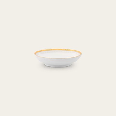  Đĩa tròn 9,8cm đựng nước chấm, gia vị sứ trắng | Flanders Gold 1714L - 91419 