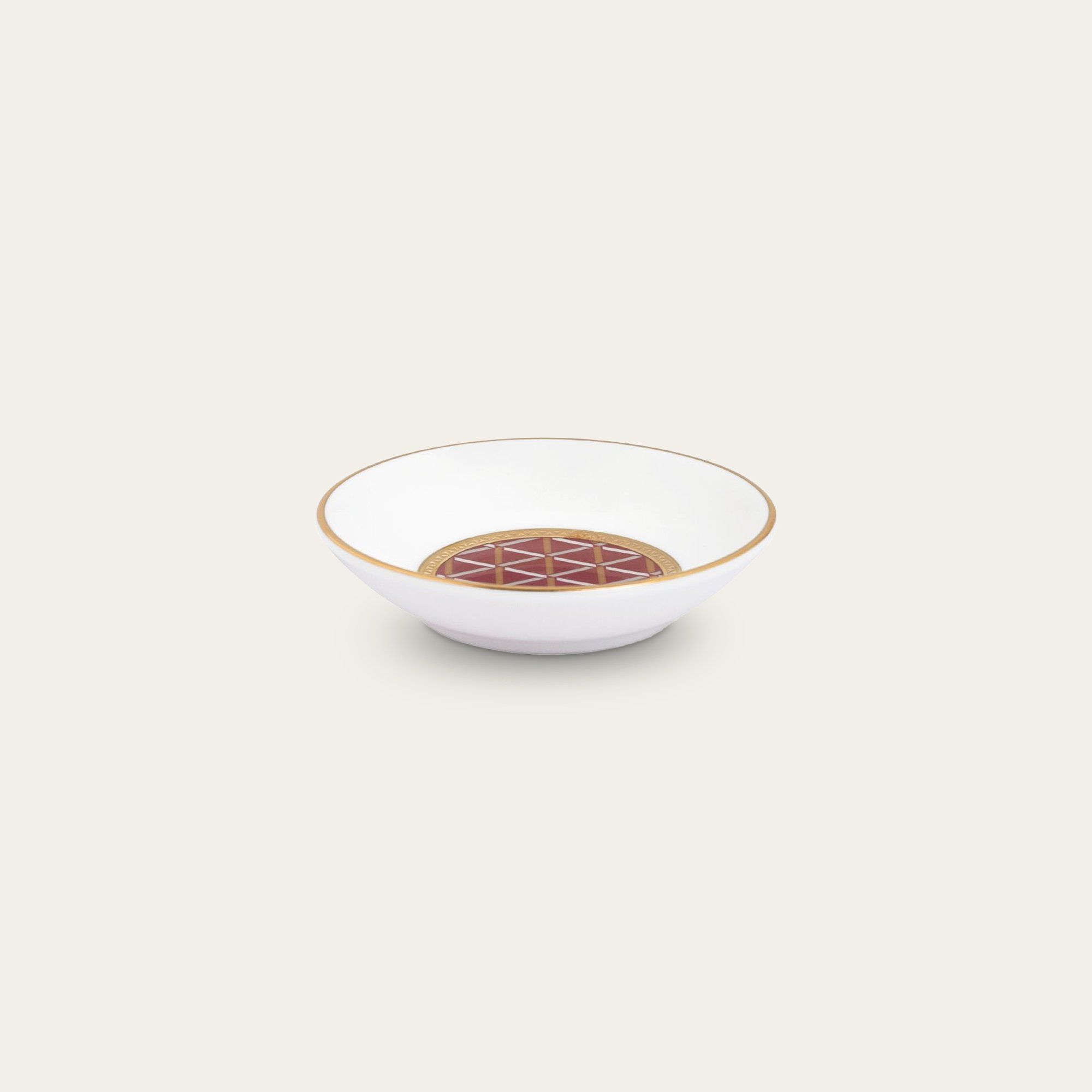  Đĩa tròn 9,7cm đựng nước chấm, gia vị sứ xương | Crochet 4966L - 59714A 