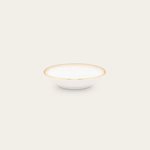  Đĩa tròn 9,8cm đựng nước chấm, gia vị sứ trắng | Eternal Palace Gold 1728L - 91419 