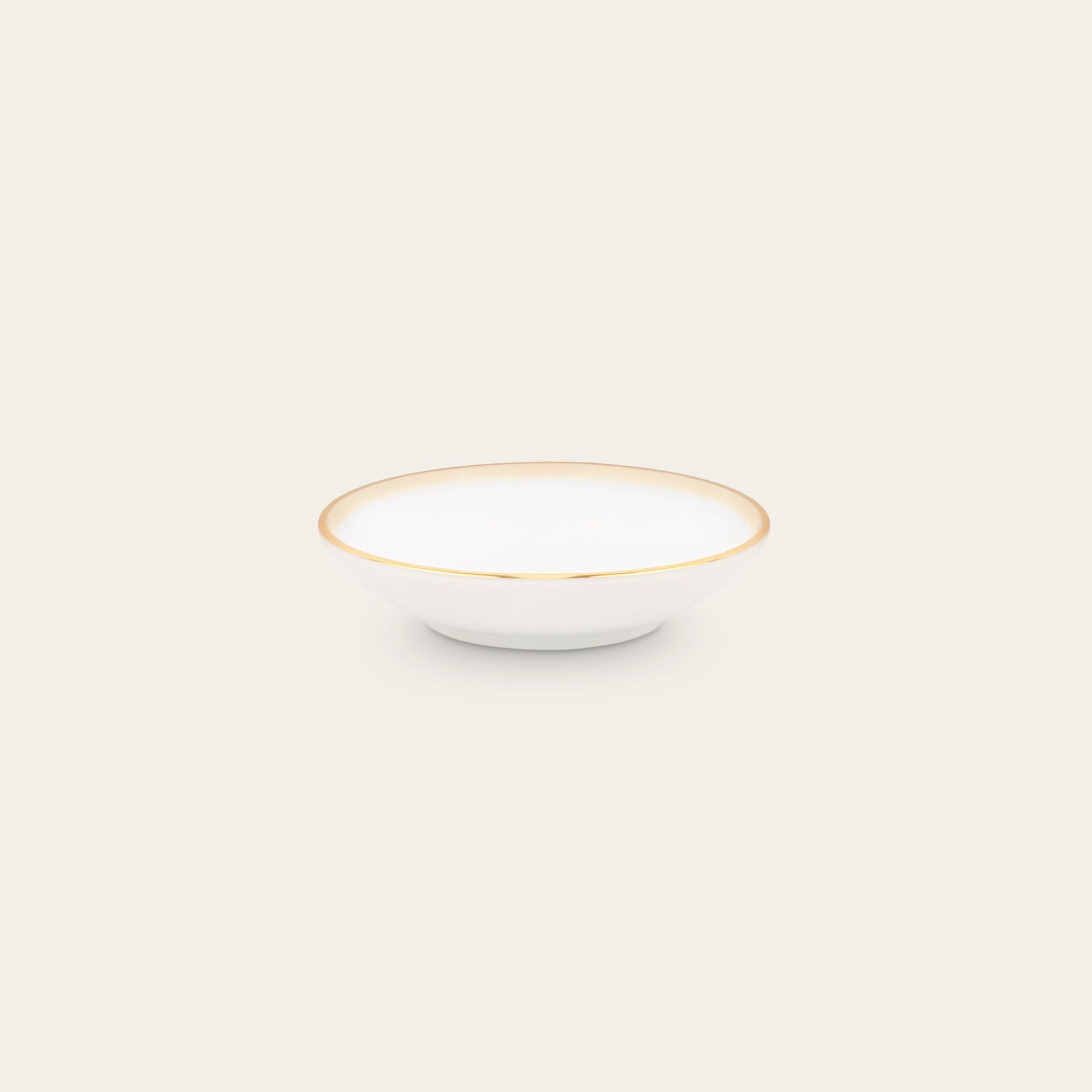  Đĩa tròn 9,8cm đựng nước chấm, gia vị sứ trắng | Eternal Palace Gold 1728L - 91419 