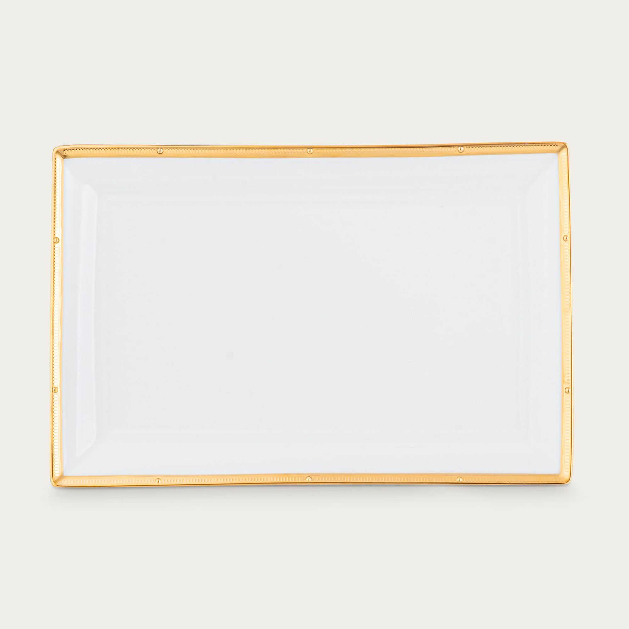  Đĩa hình chữ nhật dài 29,1cm sứ xương | Rochelle Gold 4796L - 50985A 