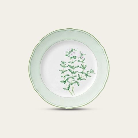  Đĩa tròn cỡ nhỏ đường kính 17cm lót bát (chén) cơm sứ xương | English Herbs 4942L - 97812 