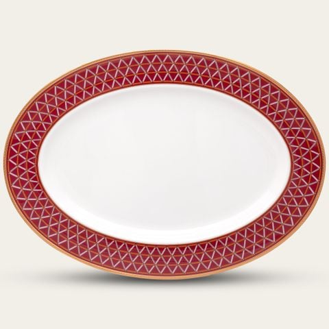  Đĩa Oval cỡ lớn dài 41,8cm sứ xương | Crochet 4966L - 97243 