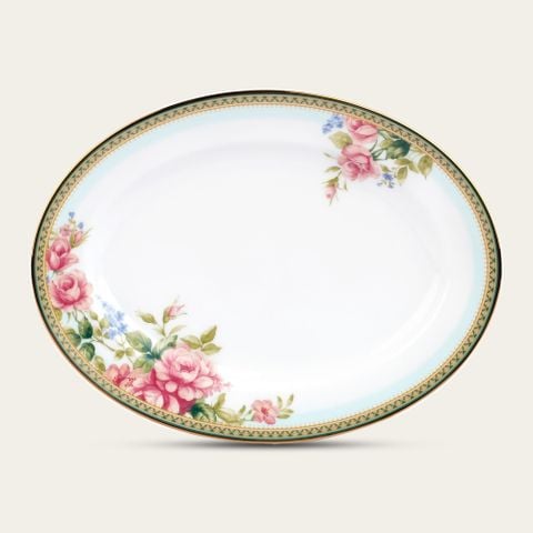  Đĩa Oval cỡ nhỏ (SM) dài 29,4cm sứ trắng | Rosa Basket 1736L - 91345 