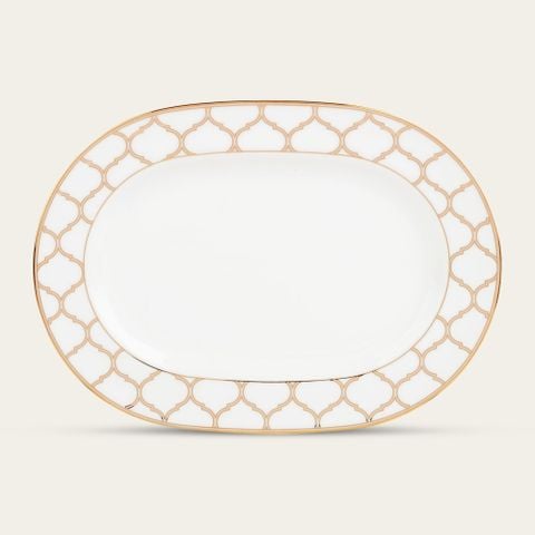  Đĩa Oval cỡ nhỏ (SM) dài 30,4cm sứ trắng | Eternal Palace Gold 1728L - 91045 