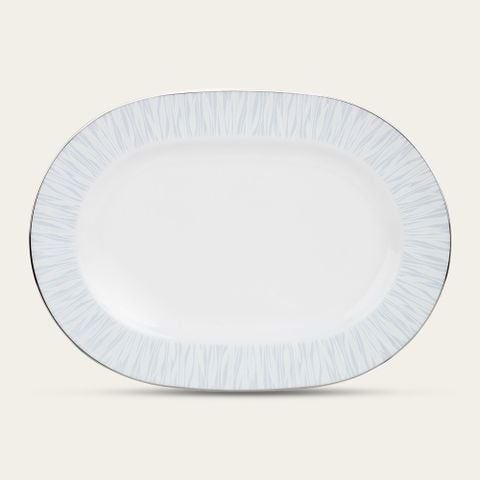  Đĩa Oval cỡ nhỏ (SM) dài 30,4cm sứ trắng | Glacier Platinum 1702L - 91045 