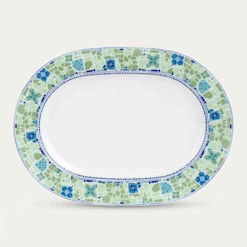  Đĩa Oval cỡ nhỏ (SM) dài 30,4cm sứ trắng | Aegean Dreams 1740L - 91045 