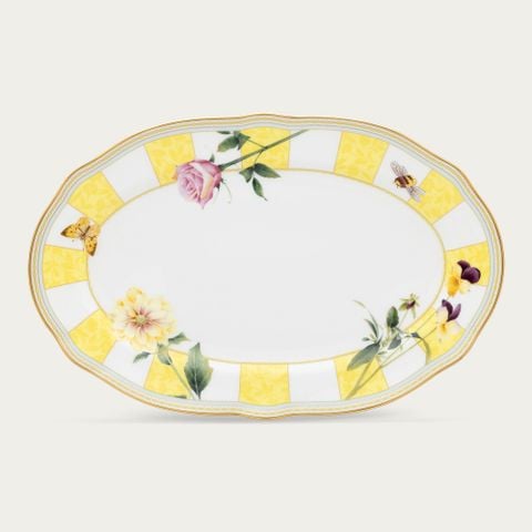  Đĩa Oval cỡ nhỏ (SM) dài 31cm sứ xương | Harvest Dream 4989L - 97845 