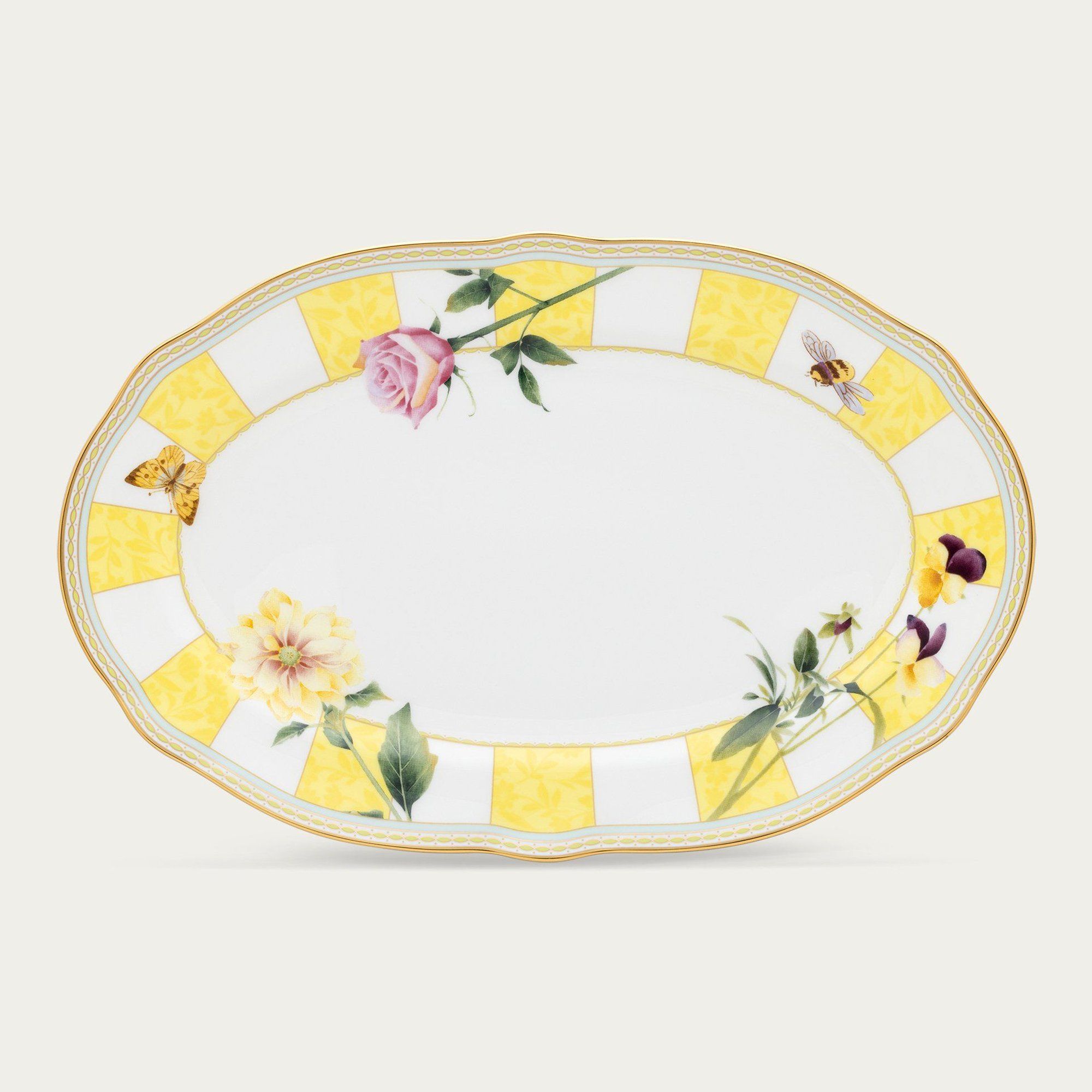  Đĩa Oval cỡ nhỏ (SM) dài 31cm sứ xương | Harvest Dream 4989L - 97845 