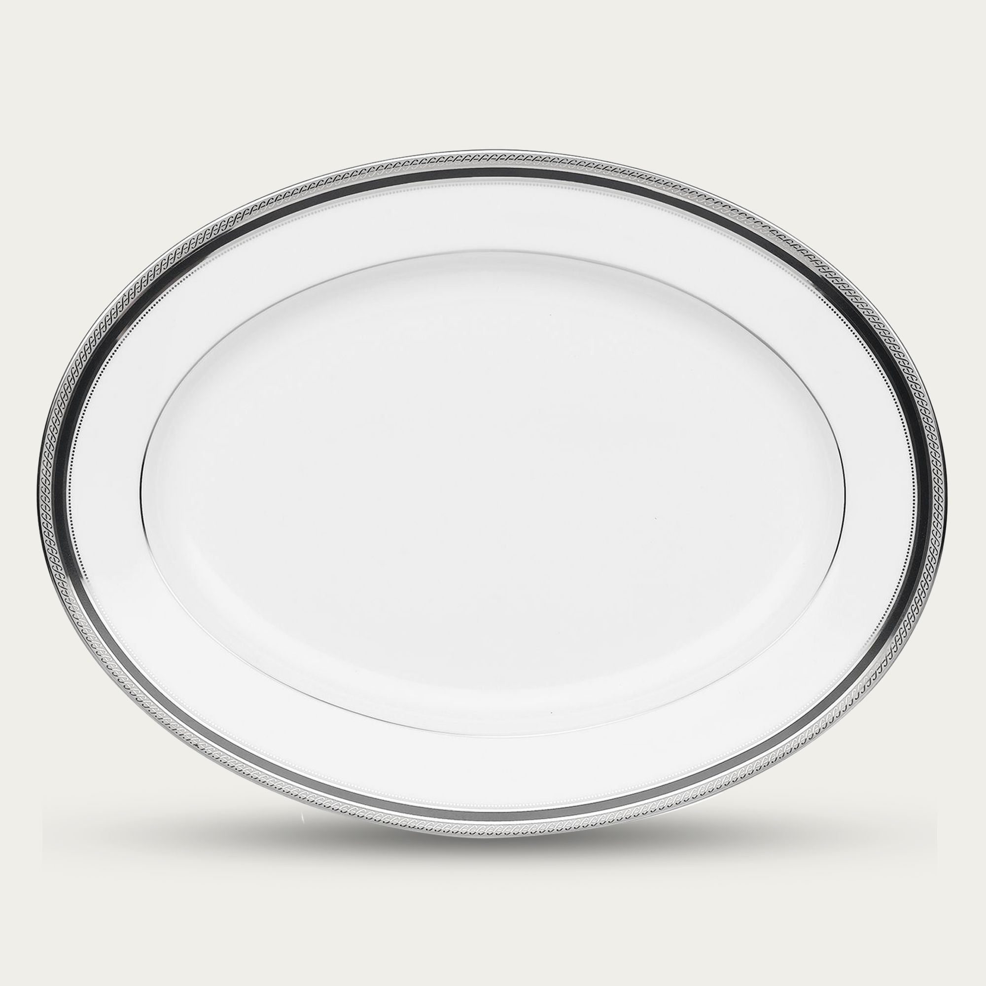  Đĩa Oval cỡ vừa (MD) dài 34,5cm sứ trắng | Austin Platinum 4360L - 91344 