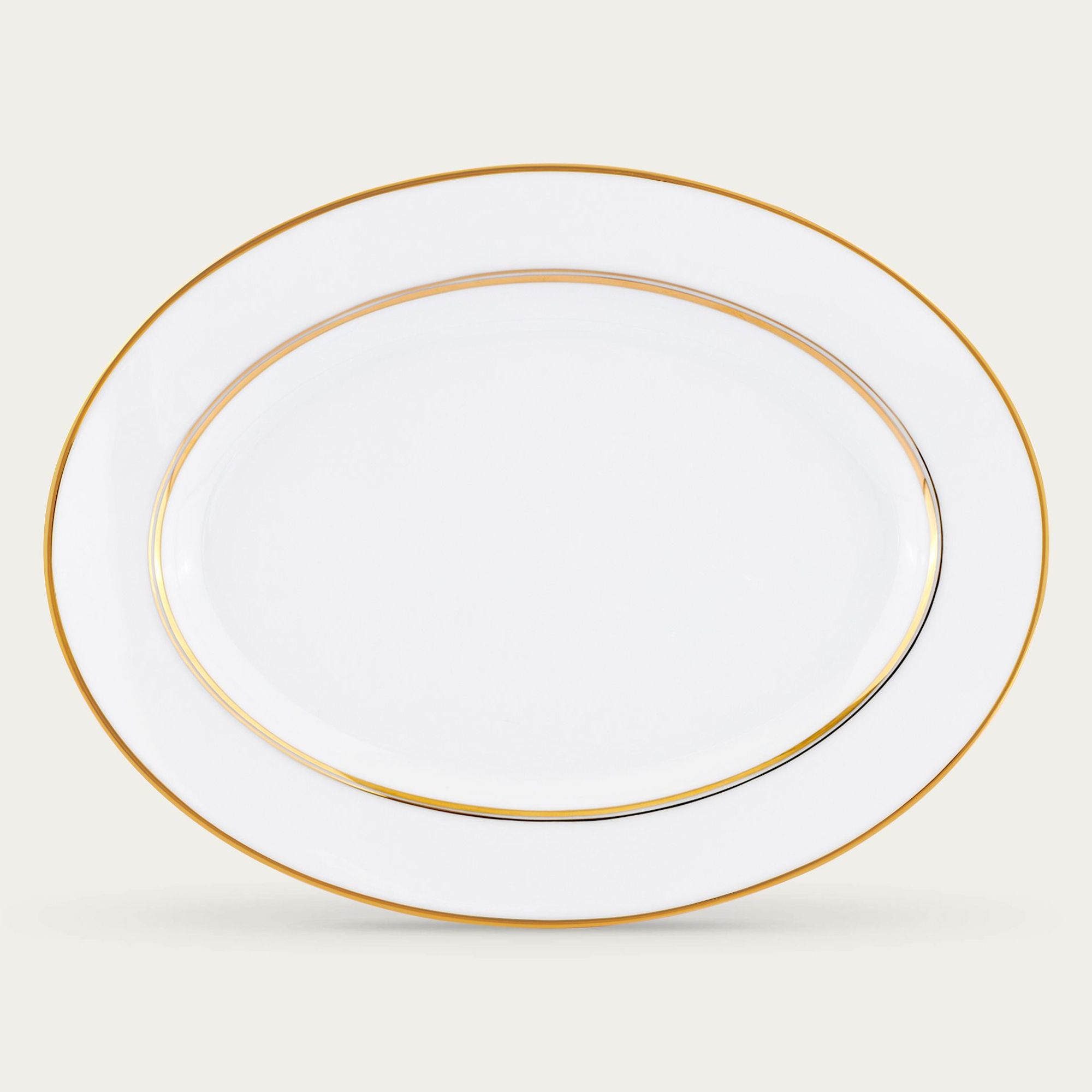  Đĩa Oval cỡ vừa (MD) dài 34,5cm sứ trắng | Gloria L553L - 91344 