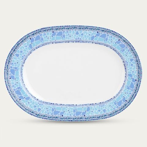  Đĩa Oval cỡ vừa (MD) dài 35,3cm sứ trắng | Aegean Dreams 1740L - 91044 