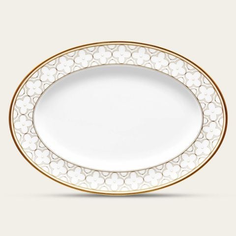  Đĩa Oval cỡ vừa (MD) dài 36,8cm sứ xương | Trefolio Gold 4945L - 97244 
